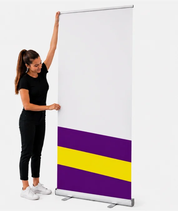 ECO Retractable Banner Stand 33″x 80″- 80X200