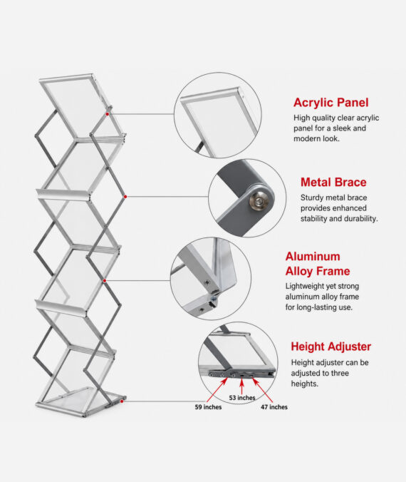 Brochure Stand Catalog Literature Rack Portable