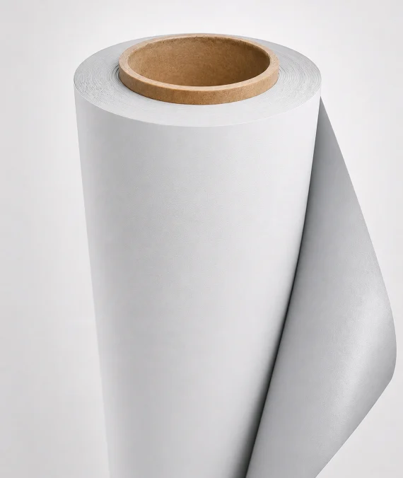 Matte Anti Curl PET Gray Back Banner Film 36″x100′ (0.914m x 30m)