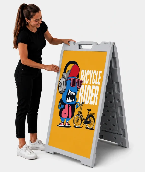 Outdoor Sign Frame plastic White/Black
