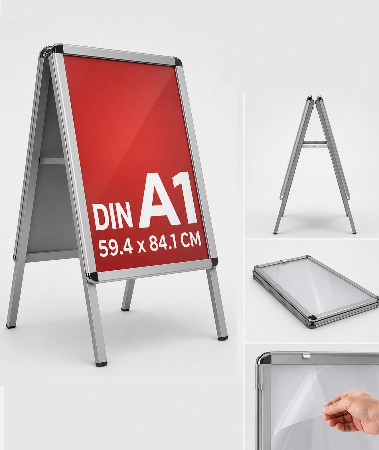 A-Frame Aluminum Sidewalk Poster Stand